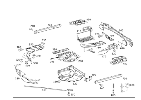 Rear-End Floor for 2012 Mercedes-Benz E63 AMG #0