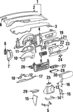 21031071 - : Dash Control Unit for Saturn: SC1, SC2, SL, SL1, SL2, SW1, SW2 Image
