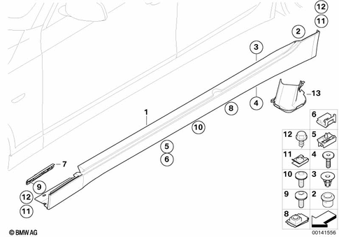 Cover Door Sill / Wheel Arch for 2005 BMW 525i #0
