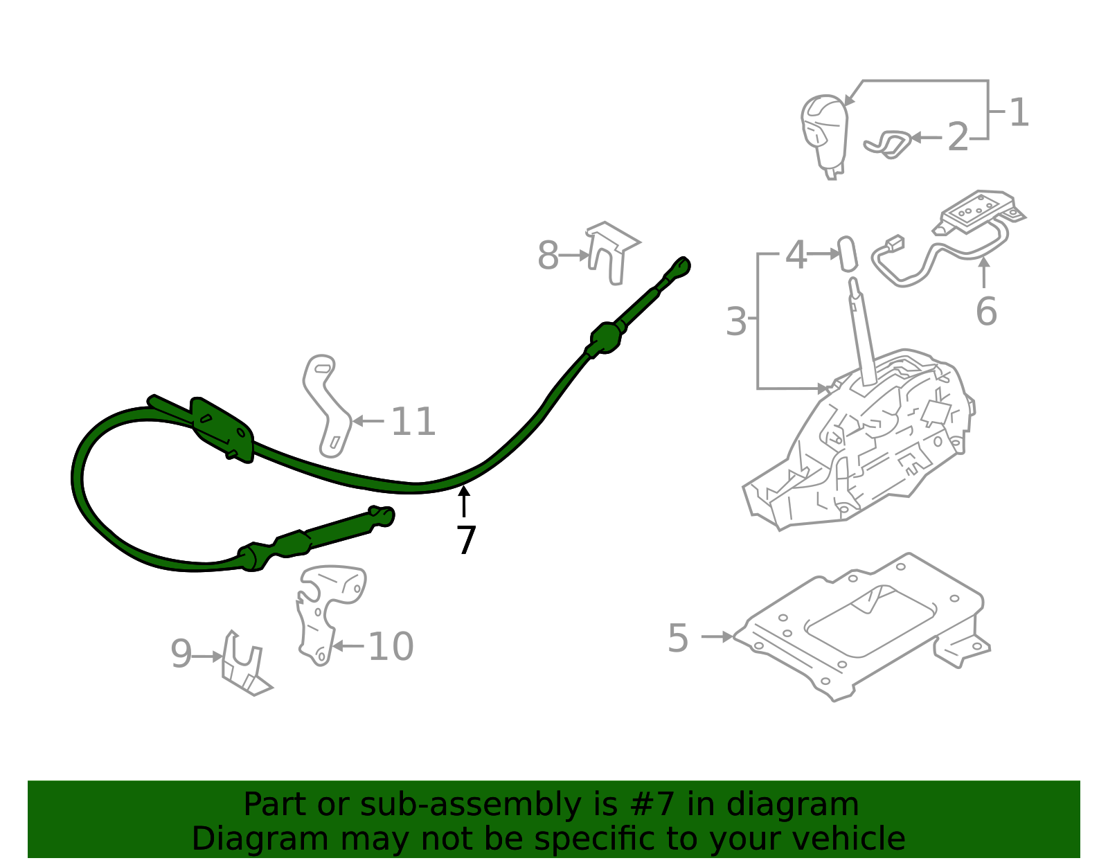 34935-1LA0A - High-Quality Automatic Transmission Shifter Cable for ...