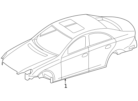 Body Shell for 2006 Mercedes-Benz CLS55 AMG #0