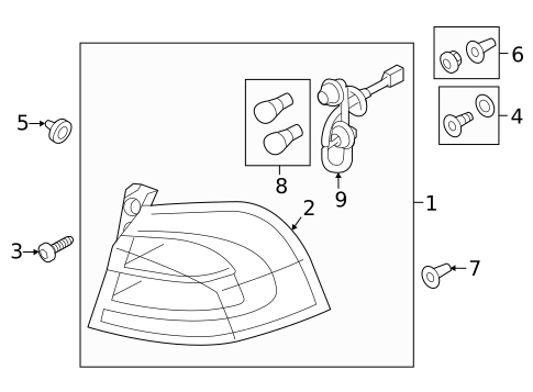 Tail Lamps for 2014 Kia Rio #1