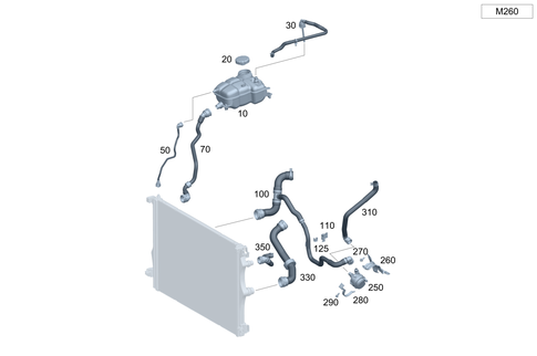 Ausgleichbehaelter, Befestigung Und Schlaeuche for 2024 Mercedes-Benz GLA250 #0