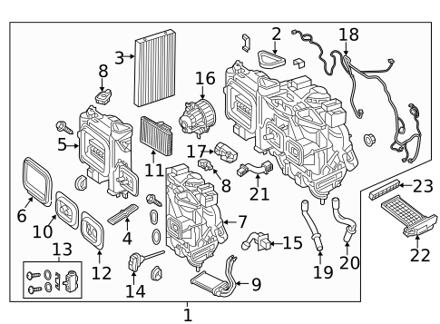 Evaporator & Heater Components for 2021 Mercedes-Benz Metris #0
