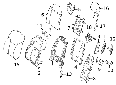 Driver Seat Components for 2018 Mercedes-Benz GLE63 AMG S #0