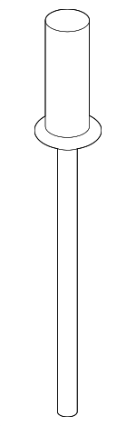 86829A2000 - Body: Fender Liner Rivet for Kia: EV6, Niro, Niro EV, Sorento, Telluride Image