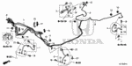 46330SZTA00 - Chassis: PIPE C, BRAKE for Honda Image