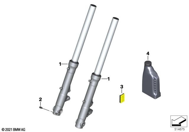 7129904067 - Front Axle, Front Suspension: Isa Screw - M8X30-8.8-zns3 for BMW-Motorrad Image