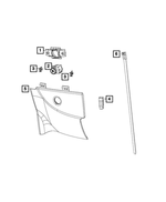 68184553AA - Electrical: Fuse Block Bracket for Fiat: 500 Image