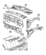 55394116AF - Body Sheet Metal Except Doors: Cowl Top Panel for Mopar Image