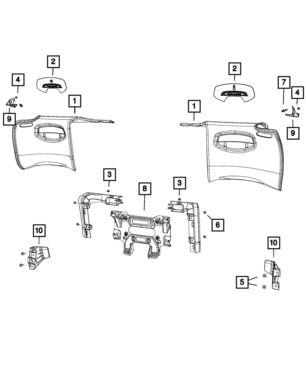 Bulkhead Cover, Right - Mopar (1UL92DX9AD)