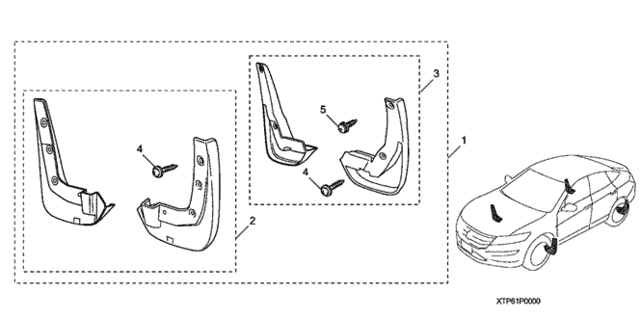Splash Guard (1) for 2012 Honda Crosstour #0