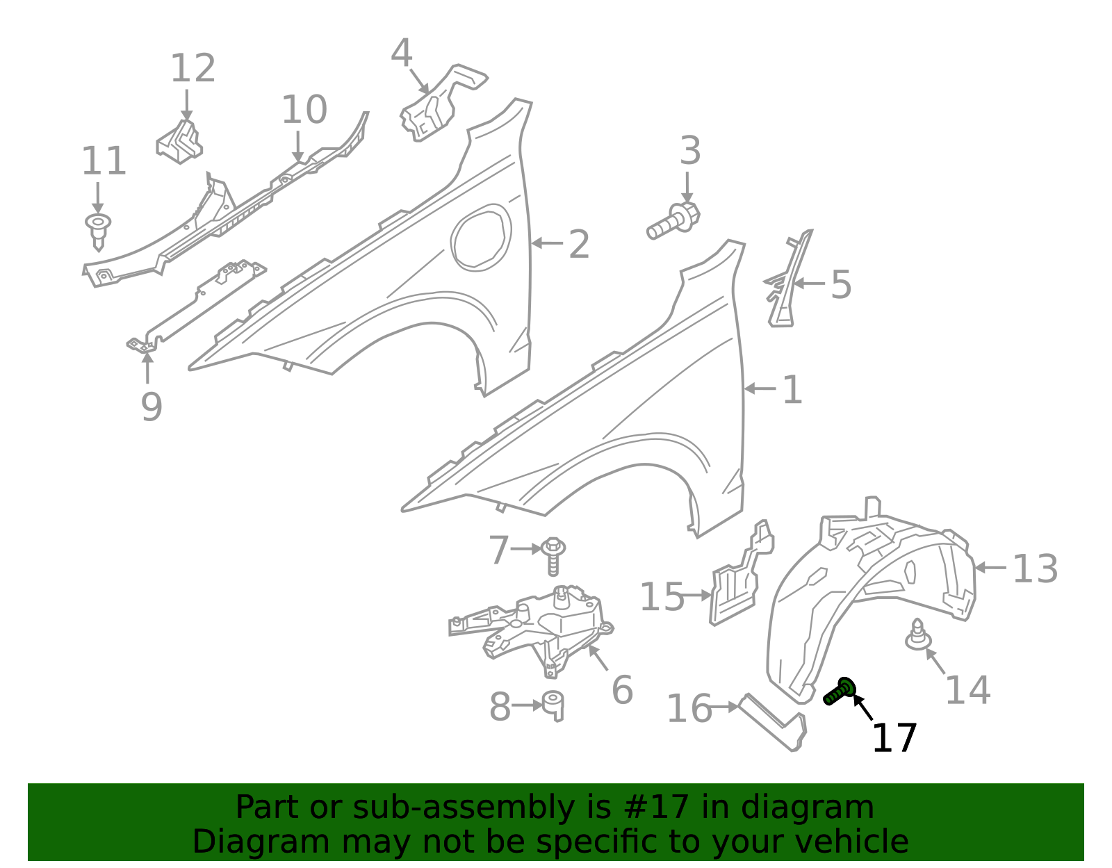 Genuine Fender Liner Extension Screw for | Part# 30640602 | Over 30% ...