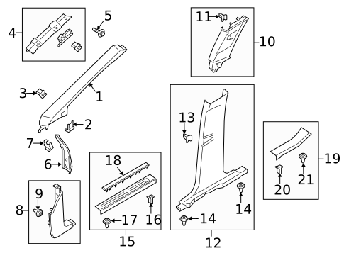 Interior Trim - Pillars for 2019 Lincoln MKC #0