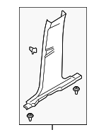 EJ7Z7824346AN - Body: Lower Center Pillar Trim for Lincoln: MKC Image