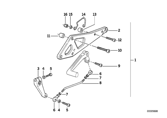7119936439 - Frame and Mounting Parts: Washer - 5.3-140 Hv-zns for BMW-Motorrad Image