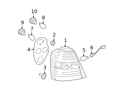 Combination Lamps for 2006 Toyota Highlander #0