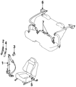 HG5457690E29 - Electrical: Seat Belt Assembly for Mazda: 929 Image