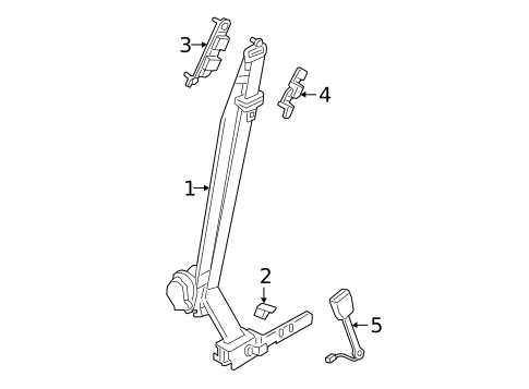Front Seat Belts for 2017 Nissan Murano #0