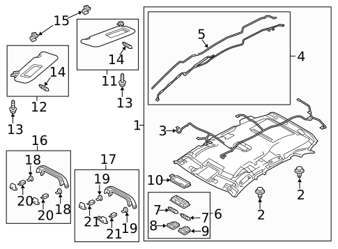 Interior Trim - Roof for 2014 Mazda CX-5 #1