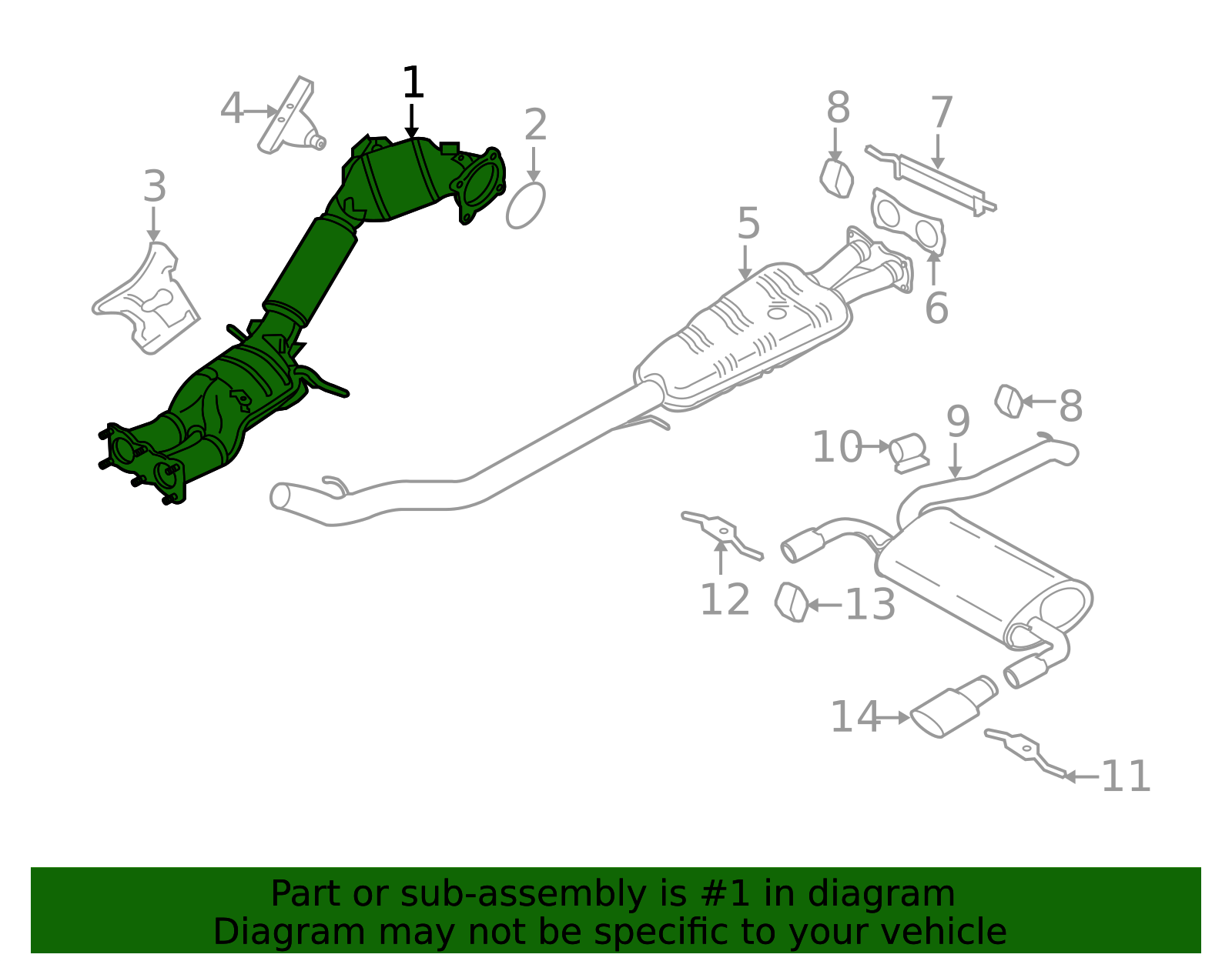 2008-2016 Volvo Catalytic Converter 36002708 | TascaParts.com