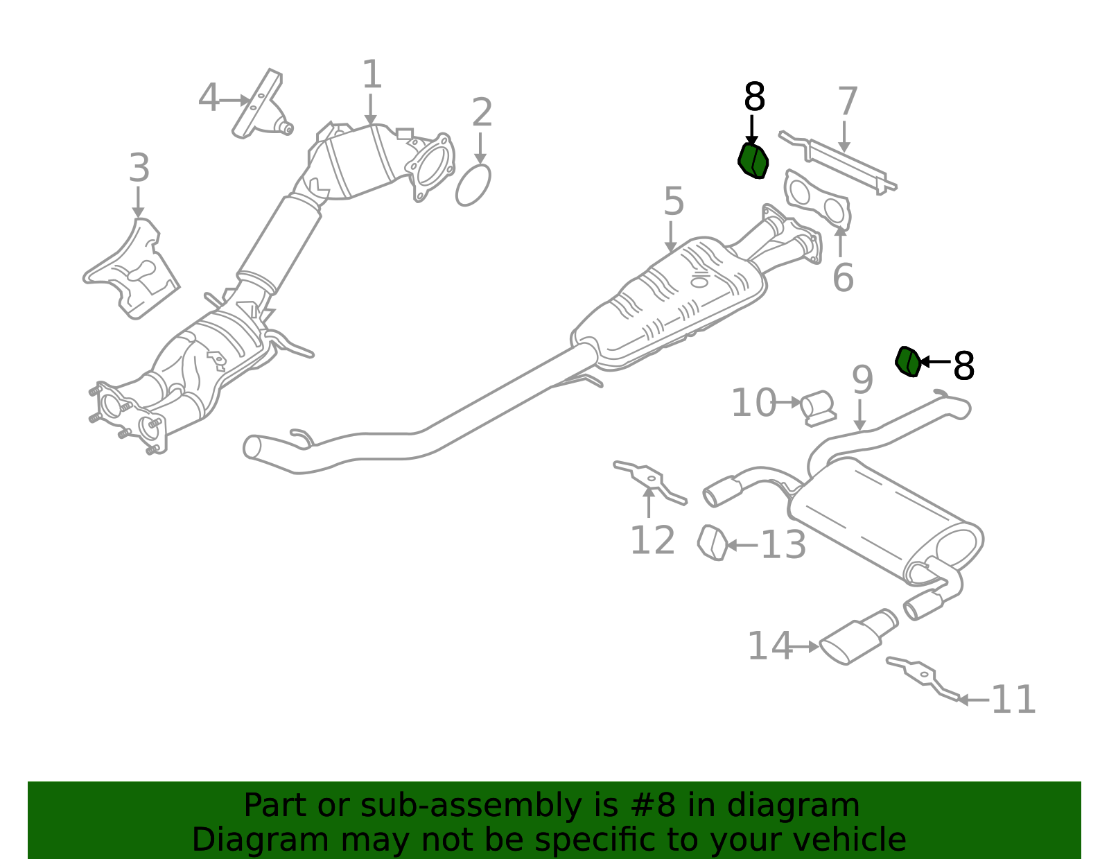 2004-2018 Volvo Exhaust System Hanger 30657360 | TascaParts.com