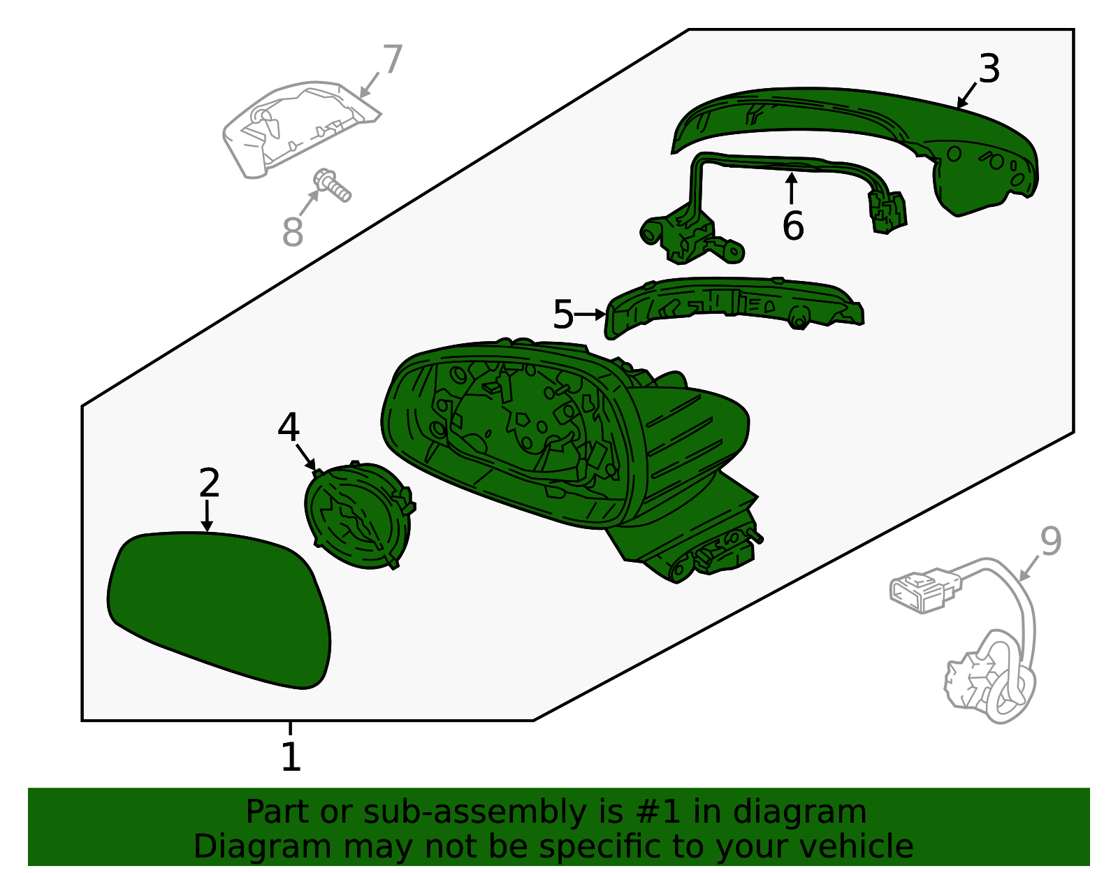 87620-J5550DCH - Mirror Assembly 2018-2020 Kia Stinger | Kia.Parts