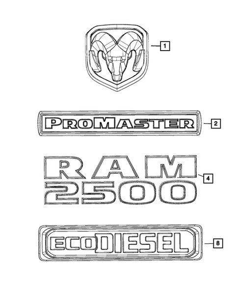 Nameplates for 2016 Ram ProMaster 3500 #0
