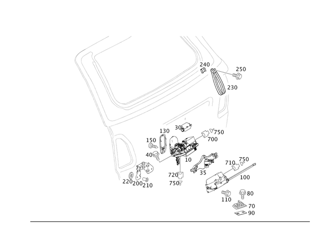 2117400293 - Rear-End Door: Handle for Mercedes-Benz Image image