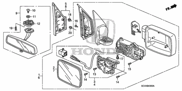 Mirror for 2007 Honda Element #0