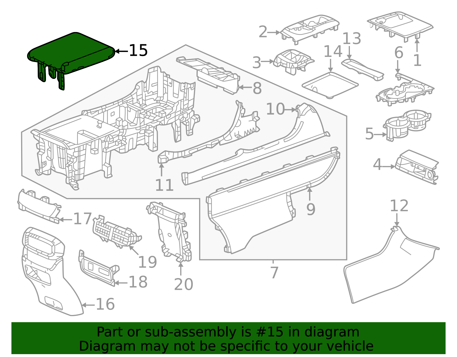 83405-T90-A16ZD - Armrest *NH900L* | Genuine Honda Parts