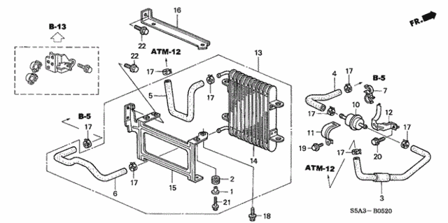 ATF Cooler for 2001 Honda Civic #0