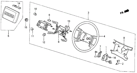 Steering Wheel (88 STD) (L) for 1988 Acura Legend #0