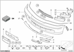 51118251151 - Vehicle Trim: Trim Cover, Bumper, Primed, Front for BMW Image