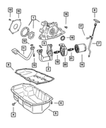 4850660AC - Engine 2.4L Four Cylinder (Turbo): Engine Oil Pump for Mopar Image