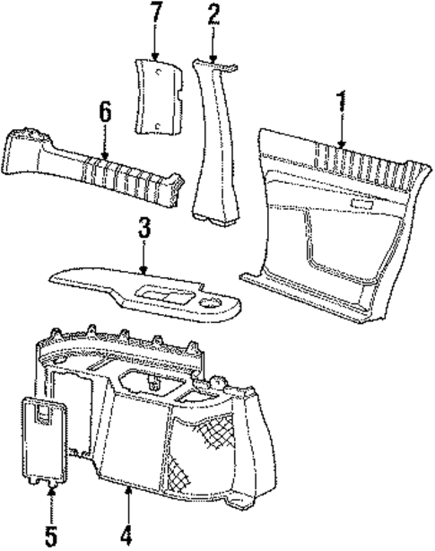 Quarter Panel Trim for 1993 Chevrolet Lumina APV #1