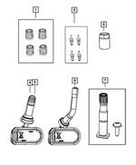68206631AA - Wheels: Valve Stem Cap Kit for Mopar Image