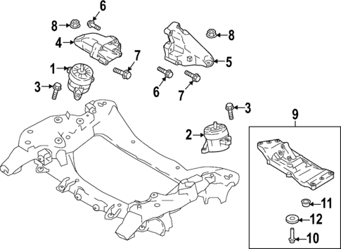 Engine & Trans Mounting for 2023 Kia Stinger #0