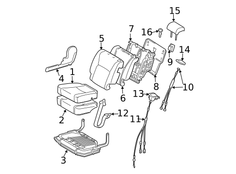 Second Row Seats for 2006 Toyota Highlander #2