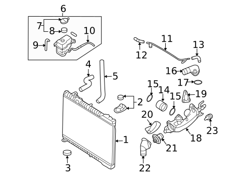 Hoses & Lines for 2007 Hyundai Entourage #0