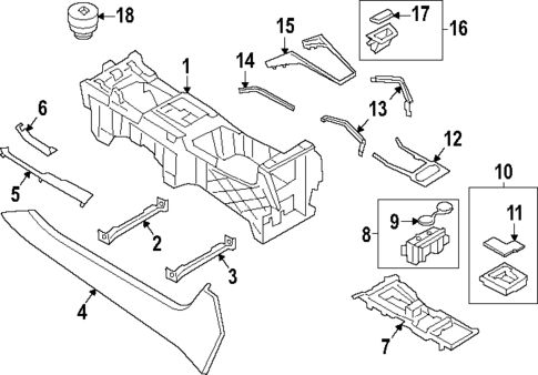 Center Console for 2024 Porsche Cayenne #0