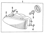 MB912963 - : Headlamp Assembly for Mitsubishi: Mirage Image