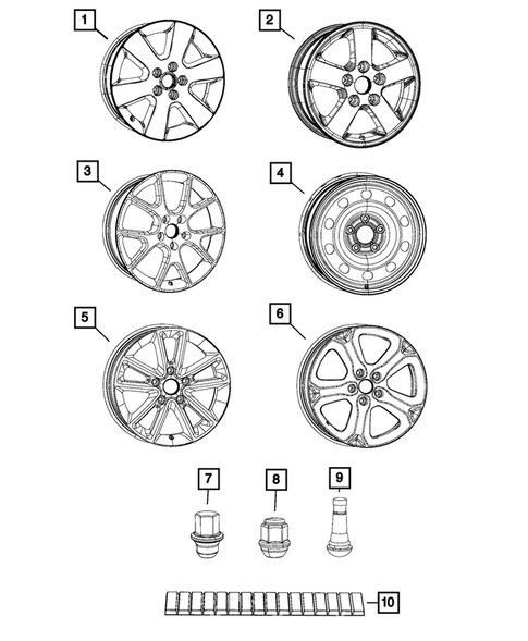 Wheels, Tires and Hardware for 2018 Dodge Journey #0