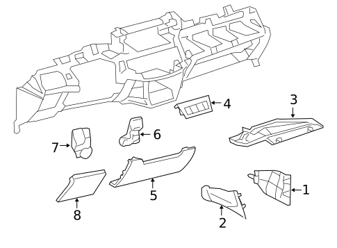Instrument Panel Components for 2006 Toyota RAV4 #1