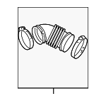 15192882 - Engine: Outlet Duct for Buick: Rendezvous, Terraza | Chevrolet: Uplander | Pontiac: Montana | Saturn: Relay Image