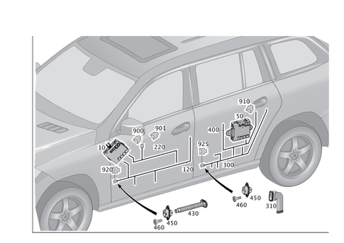 Door Wiring Harness and Door Control Unit for 2017 Mercedes-Benz GLS350d #0