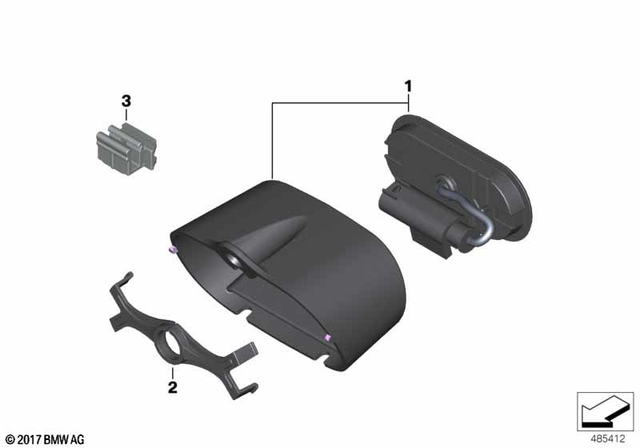 63178544587 - Lights: Mounting Clip -  for BMW-Motorrad Image