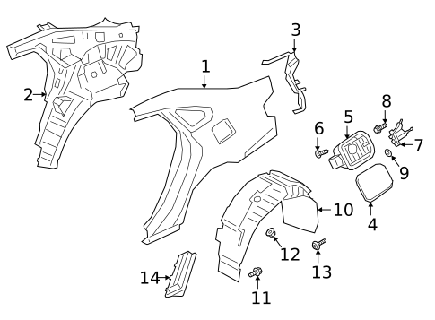 Fuel Door for 2019 Kia K900 #0