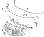 712003S5A21ZA - Unclassified: Grille for Acura Image