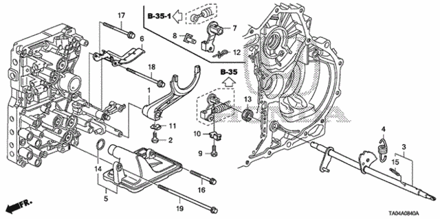 AT Shift Fork (L4) for 2010 Honda Accord #0